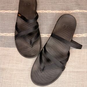 Teva Flip Flop Sandals Women Size 10 Black Strappy Comfort Casual